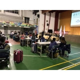 大竹國民中学でホストファミリーと合流
