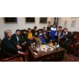 ホストファミリー宅を引率者が訪問