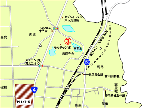 完売住宅団地の周辺図