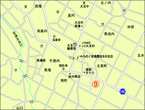 完売住宅団地の周辺図